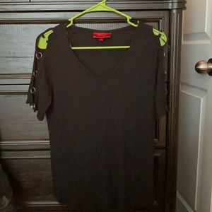 Black Jennifer Lopez Silk Shirt